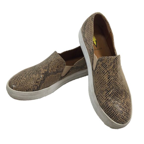 Volatile Shoes - VOLATILE Women's Bolzano Sneaker Brown Tan - Size 9 M Snake Skin Pattern